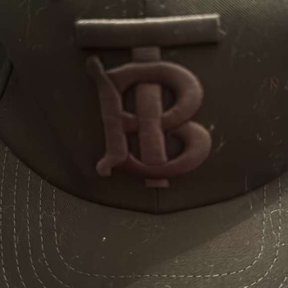 NWT Burberry Women’s Monogram Motif Baseball Cap Black on Black Luxury Gift - Picture 7 of 11